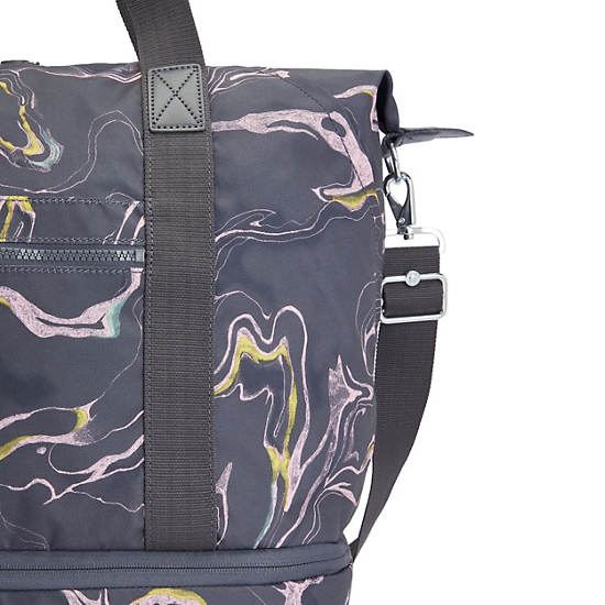 Kipling Art M Weekender Printed Tote Çanta Gri | TR 1457VR